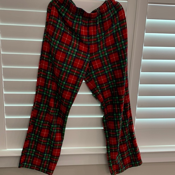 Women’s Christmas Plaid thin fleece pajama bottoms pants Large - Picture 3 of 5